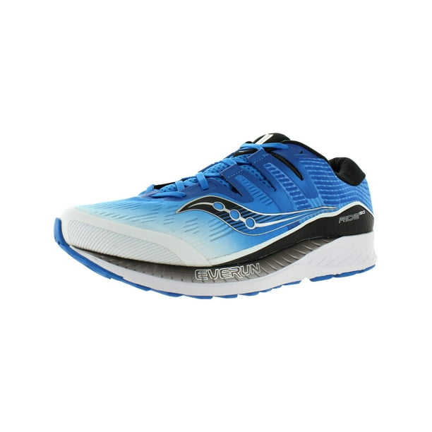 Saucony Mens Ride ISO Fabric Low Top Lace Up Running Sneaker 